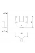 El soporte de pared circular se adapta al eje de Ø20 mm., JB 31-00-00, por JB Medico