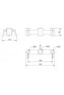 Soporte de abrazadera para poste Ø20/Ø30/Ø20 mm. para montaje de equipos informáticos, JB 62-00-00, por JB Medico