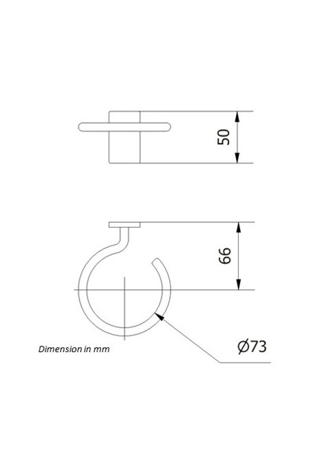 Bracket for Sharps containers, round, Ø73 mm. JB 150-00-00 by JB Medico