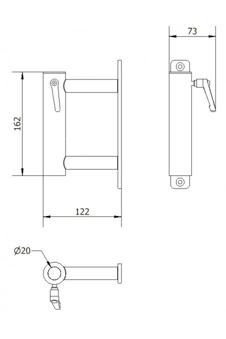 Computer mounting brackets for anesthesia machines, JB 49-00-00 , por JB Medico