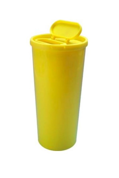 Uson pot de canule, jaune, spécial avec grande ouverture dans le couvercle, 3000 ml, JB 31-527-30-01 by JB Medico