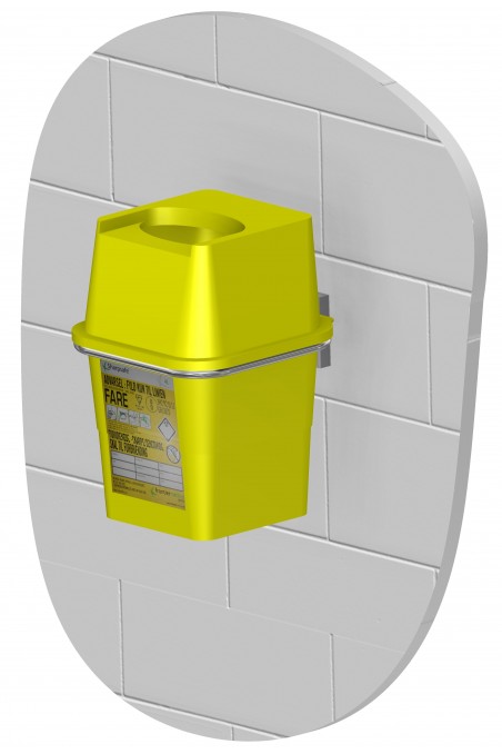 Boîte à aiguilles, Sharpsafe, carrée, jaune, 4 litres, JB 228-110, de JB Medico