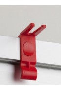 Soporte para mangueras de plástico rojo – compatible con riel escandinavo 10x30 mm, JB 600-00-01 by JB Medico