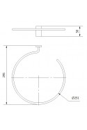 Soporte para contenedor redondo de residuos punzocortantes, con apertura de Ø251 mm, JB 266-00-00 by JB Medico