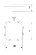 Bracket for Sharps containers, oval, 133x133mm, JB 159-00-00 by JB Medico