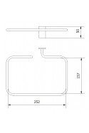Kanyleboksholder, firkantet, 252x157mm, rustfast stål, JB 166-00-00 af JB Medico