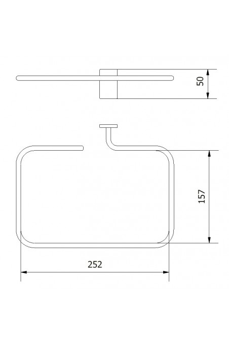 Bracket for Sharps containers, square, 252X157mm, JB 166-00-00 by JB Medico