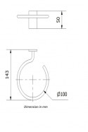 Bracket Ø100, for 2 Litre suction canister, JB 100-00-00 by JB Medico