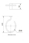 Soporte Anillo de acero inoxidable Ø100 mm, vidrio de succión de Abbott/Hospira 2 litros, JB 100-00-00 by JB Medico