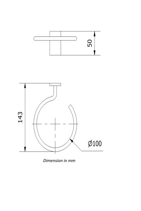 Bracket Ø100, for 2 Litre suction canister, JB 100-00-00 by JB Medico
