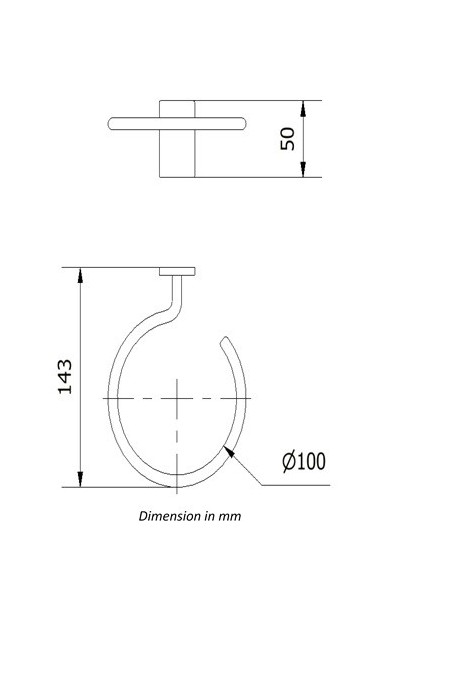 Holder Ø100 mm rustfast stål ring, sugeglas fra Abbott/Hospira 2 liter, JB 100-00-00 af JB Medico