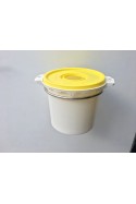 Caja de agujas, USON, tapa de bisagra amarilla, gancho de remolque de cánula, UN, 5 litros, JB 31-535-05-01 by JB Medico