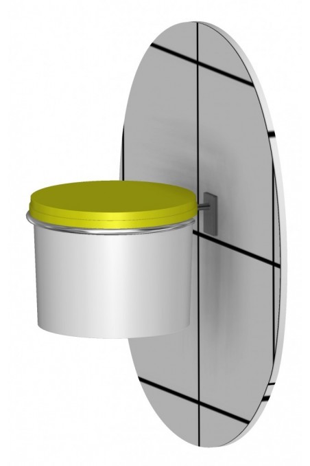 Boîte à aiguilles, USON, couvercle à charnière jaune, attelage de canule, UN, 5 litres, JB 31-535-05-01 by JB Medico