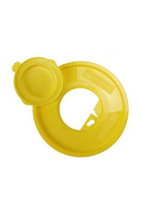 USON, cubo de agujas blanco, tapa de bisagra amarilla con ventilación de agujas, 21l, JB 31-535-20-01 by JB Medico