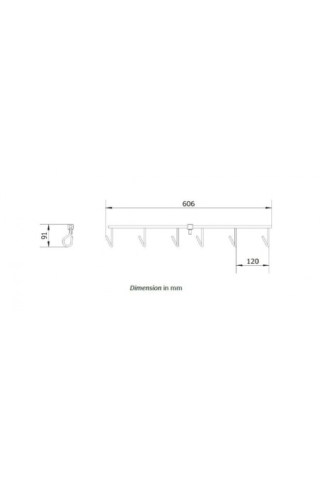 Bottle holder, 6 hooks for IV Pole, JB 216-00-00 by JB Medico
