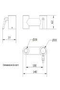 Soporte de sujeción a poste Ø30/Ø20 mm., JB 64-00-00, por JB Medico