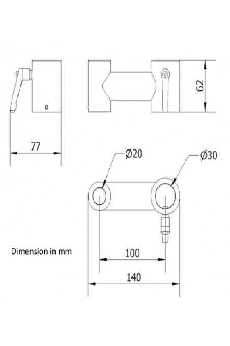 Support de serrage Ø30/20mm pour le montage d’équipements informatiques, JB 64-00-00, de JB Medico
