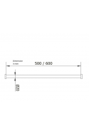 Varilla maciza Ø20 x 600 mm. en acero inoxidable con 2 topes finales, JB 29-00-04 por Jb Medico