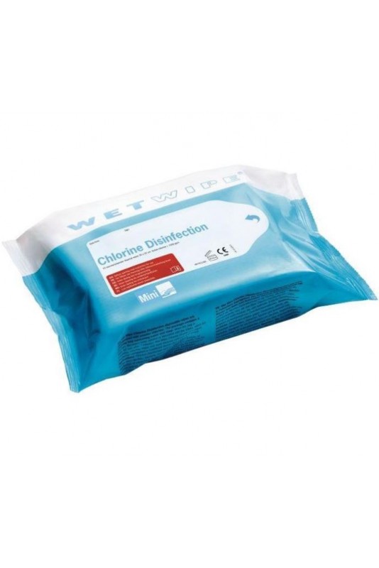 Wet Wipe, MINI, Chiffon jetable contenant du chlore, du savon et de l’eau, 20×30 cm, 25058, de JB Medico