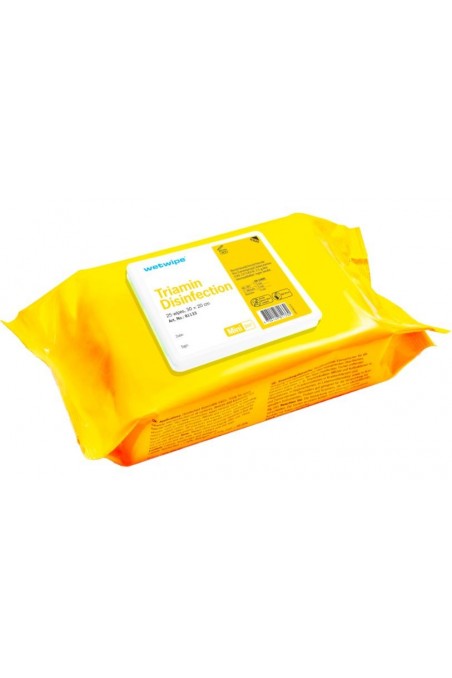 Wet Wipe, TRIAMIN, desinfektion, gul, Mini, 43×30 cm, 81133, af JB Medico