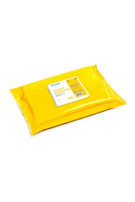 Wet Wipe, Desinfección y limpieza con triamina, maxi amarillo, 43 cm x 30 cm, 81153, by JB Medico