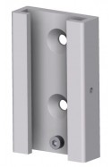Soporte de pared con ranura en T y orificio lateral para fijación, aluminio, JB 47-01-01