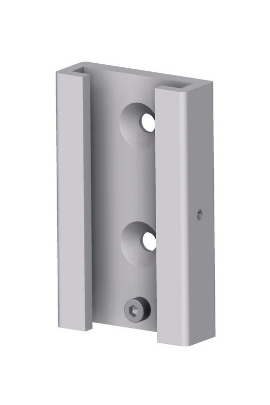 T-Slot Wall bracket with a hole for side-locking, for glove box holder and dispensers etc. Aluminium, JB 47-01-01 by JB Medico