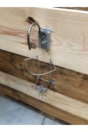 Soporte de pared con ranura en T y orificio lateral para fijación, aluminio, JB 47-01-01