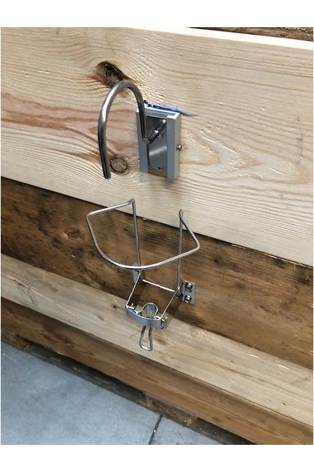 Soporte de pared con ranura en T y orificio lateral para fijación, aluminio, JB 47-01-01