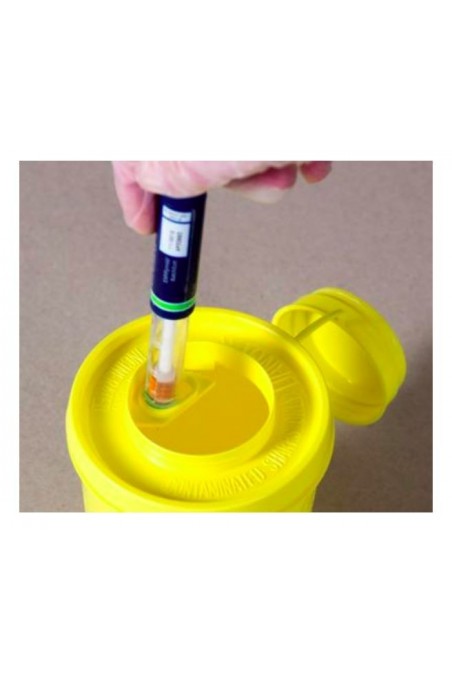 Klinion Easycare, récipient à aiguilles, jaune, avec couvercle de canule homologué ONU, 1,5 litre, JB 315-89-11 de JB Medico