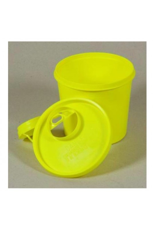 Klinion Easycare, kanylebeholder, gul, med kanyleaftræk UN godkendt, 1,5 liter, JB 315-89-11 af JB Medico
