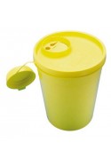 Sharps Container, 500 ml, Uson, white, yellow lid, easy syringe detachment, JB 31-515-01-01 by JB Medico