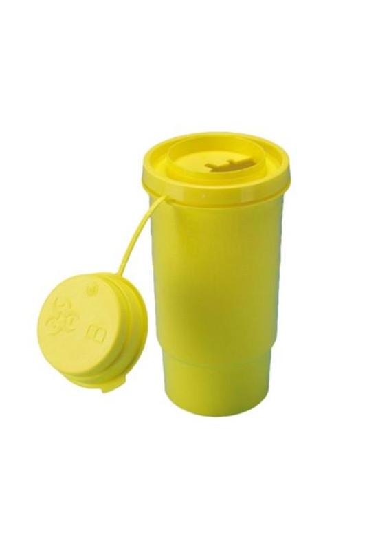 USON, envase de agujas, amarillo, tapa sin solapa, modelo alto, 500 ml, JB 31-523-20-01 by JB Medico