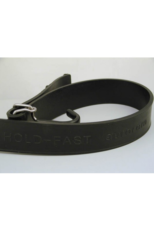 HOLD-ON STRAP, 600 mm. Extruded rubber strap with stainless hooks, JB 600-25-150