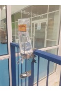 Dispenser, 6 cm arm, drip tray and adapter bracket for 1-litre bags, JB 98-213-102 by JB Medico