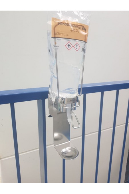 Dispenser, 6 cm arm, drip tray and adapter bracket for 1-litre bags, JB 98-213-102 by JB Medico