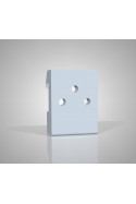 Rail Clamp, half model, locked with two socket screws, 3 pieces. countersunk Ø6.6mm holes, JB 045-03-00 by JB Medico