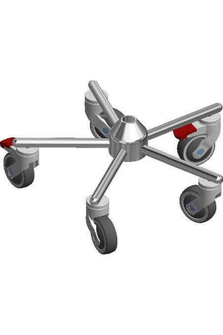 Swivel castors 100 mm. Stainless steel (Levina) Grey, 5380PJC100P30-13 by JB Medico