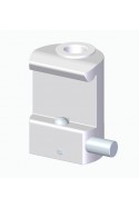 Abrazadera De Rieles, modelo estrecho, con bloqueo de bola y orificio de Ø18mm, casquillo de plástico de Ø13mm. JB 126-00-13 por