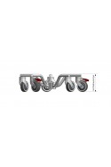 Hjulbase, buede ben, infusionsstativer. JB 332-00-00 af JB Medico