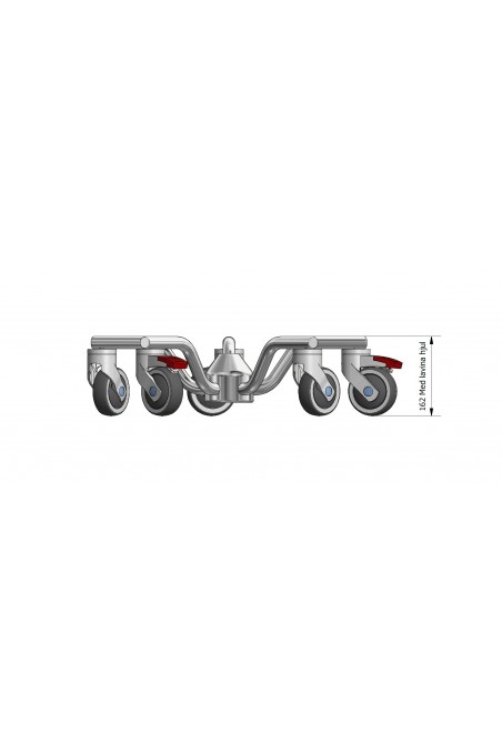 Hjulbase, buede ben, infusionsstativer. JB 332-00-00 af JB Medico