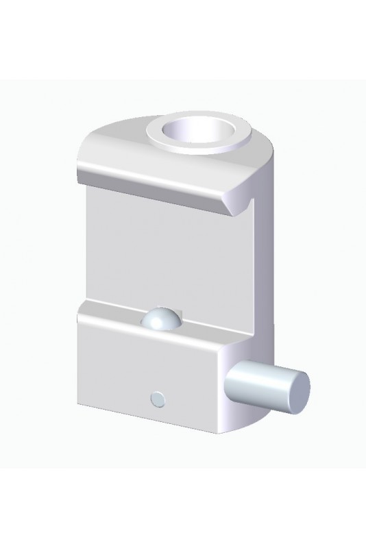 Slide clamp for medical lamps with ball clasp, Ø18mm hole, and plastic bush with bush hole Ø16mm. JB 216-00-16 Slide clamp for medical lamps with ball clasp, Ø18mm hole, and plastic bush with bush hole Ø16mm. JB 216-00-16