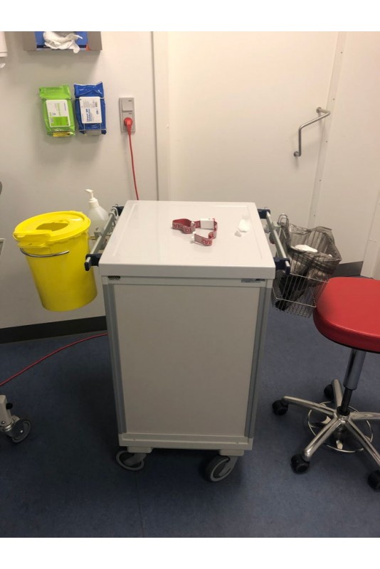 Sharps Container Brackets, round, Ø200 mm. hole, Stainless S