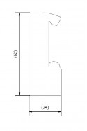 Griffe de cadre, modèle large, avec 2 verrous à billes. JB 104-00-00 par JB Medico