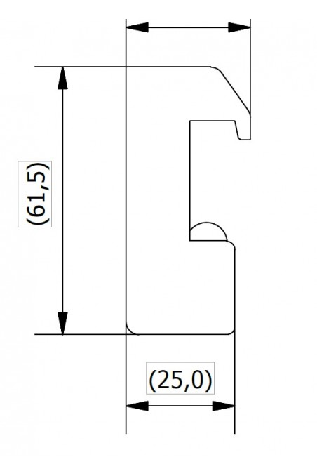 Abrazadera de riel, modelo ancho, bloqueado con 2 tornillos Allen y 3 agujeros avellanados de Ø6,6 mm. JB 143-03-00 by JB Medico