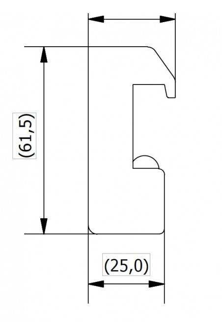 Rail Clamp, half model, locked with two socket screws, 3 pieces. countersunk Ø6.6mm holes, JB 045-03-00 by JB Medico