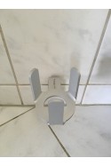 Porte-balai WC, aluminium, brosses lavables, rondes et ovales, JB 350-00-00 by JB Medico