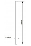 Tubo de columna, acero inoxidable, Ø30 X 700 mm, JB 28-00-00 por Jb Medico