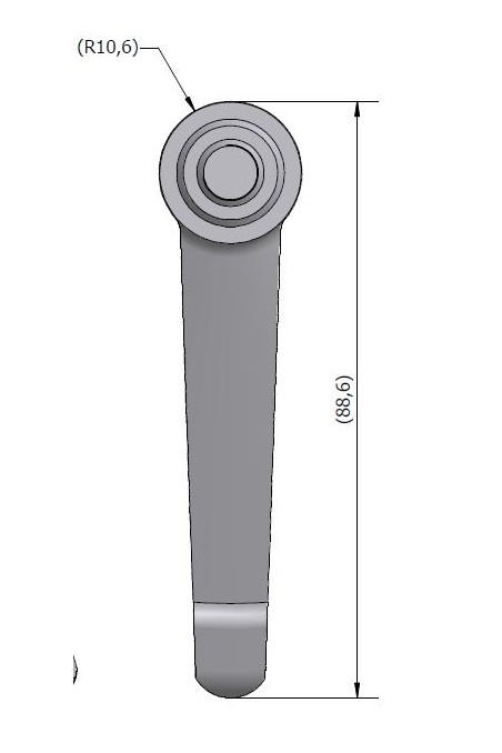 Adjustable handle M6x20mm, stainless steel, JB 94-00-00 by JB Medico