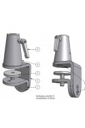 Standard Clamp Desk Mount, Ø20mm shaft. JB 90-00-00, by JB  Medico